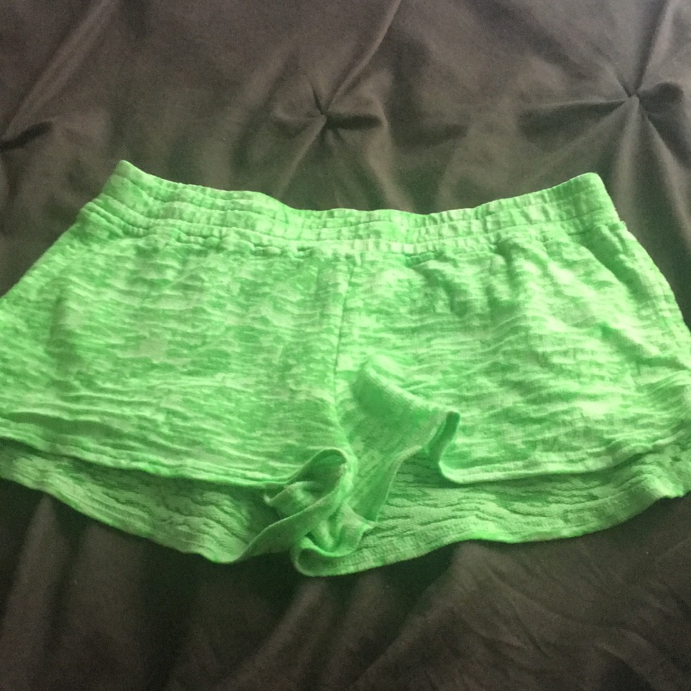 Lime green comfy shorts
